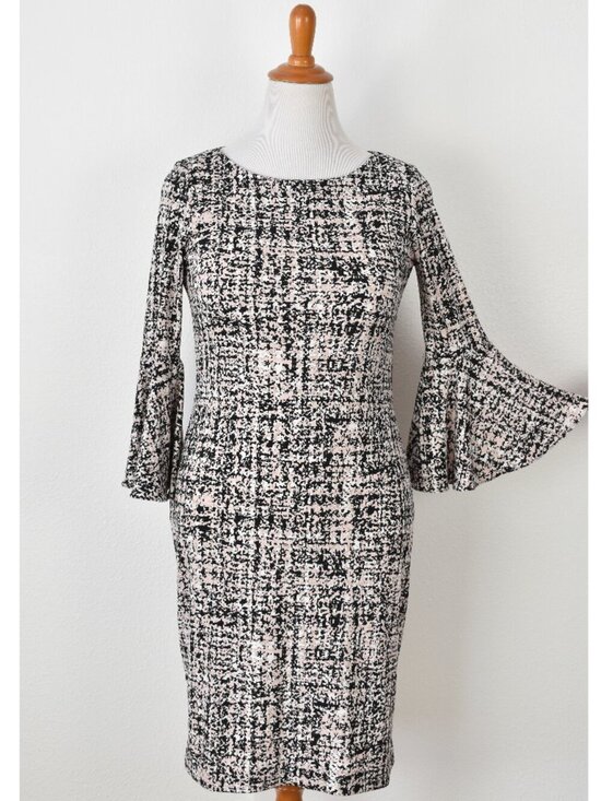 Calvin Klein Dresses & Skirts - Calvin Klein Plaid Bell Sleeve Dress - 8